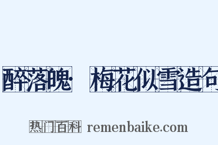 醉落魄·梅花似雪造句是什么意思的图片